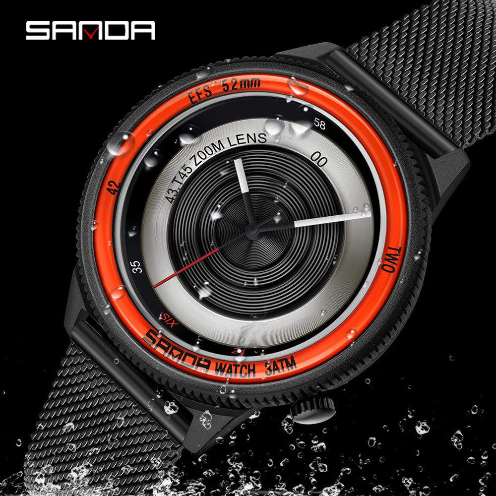 sanda-นาฬิกาข้อมือควอตซ์แฟชั่น-กันน้ํา-รูปกล้อง-หรูหรา-สําหรับบุรุษ