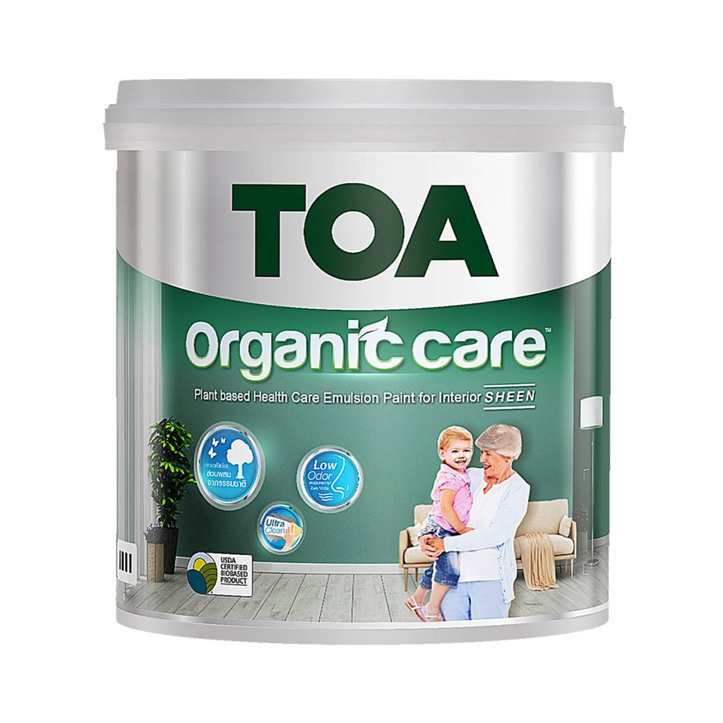 toa-organic-care-สีขาว-9-ลิตร-สีทาภายในที่สุดแห่งความปลอดภัยกับทุกคนในบ้าน-ชนิดเนียน-สีน้ำ-ทาภายใน-เกรดสูงสุด