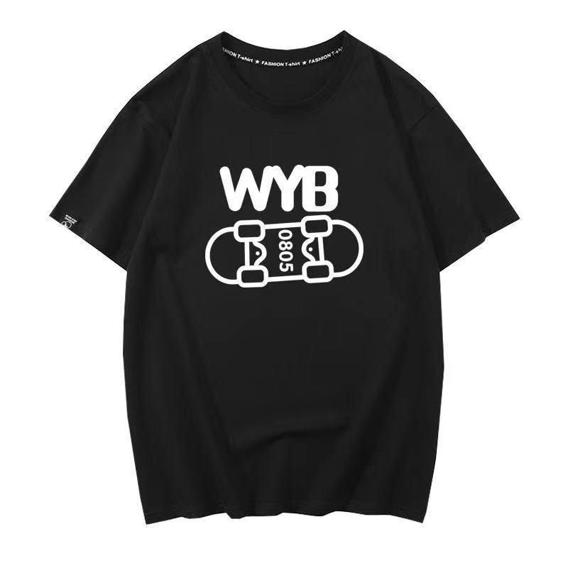 เสื้อยืดผ้าฝ้ายแขนสั้นพิมพ์ลาย-wang-yibo-แฟชั่นสตรีs-5xl