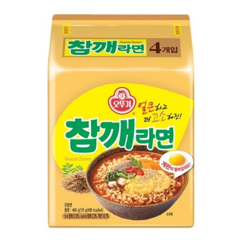 ภาพหน้าปกสินค้าOttogi sesame ramyeon4ซอง