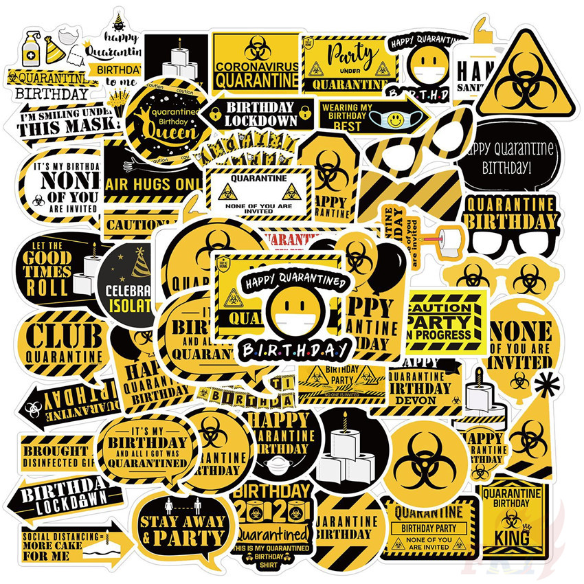 Special Birthday - Friendly Caution Warning Sign สติ๊กเกอร์ 50Pcs/Set ...
