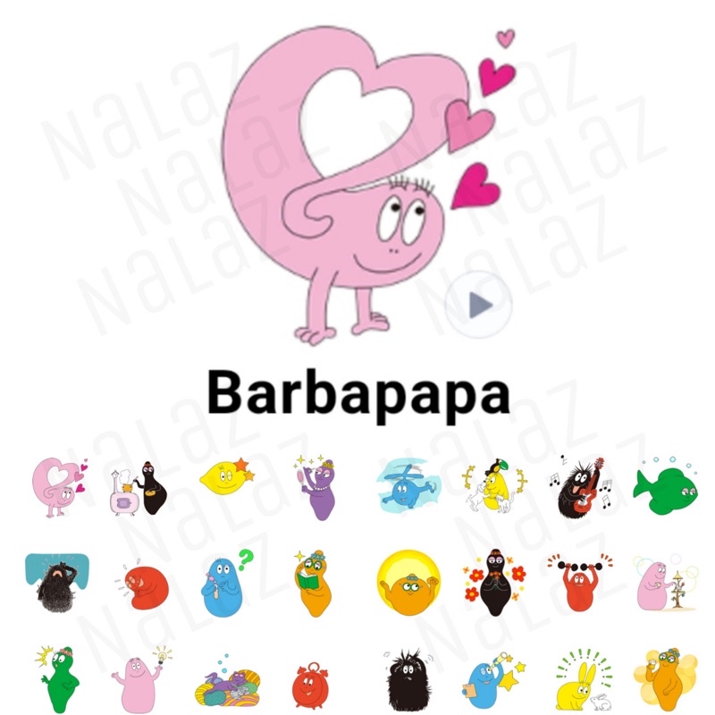 ภาพสินค้าBARBAPAPA ธีมไลน์ สติกเกอร์ไลน์ อิโมจิ บาร์บ้าปาป้า บาร์บาปาป้า **ไม่หมดอายุ** จากร้าน nalattapornsripairin บน Shopee ภาพที่ 1