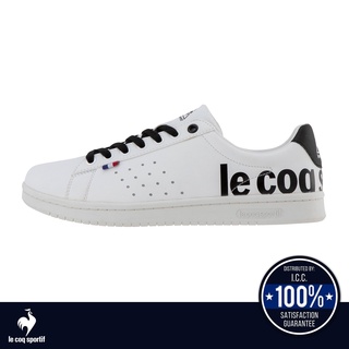 สินค้า le coq sportif รองเท้าชาย-หญิง รุ่น LA ROLAND SL BL สีขาว-ดำ (รองเท้าผ้าใบสีขาว, รองเท้าแฟชั่น, แบบผูกเชือก, Unisex)