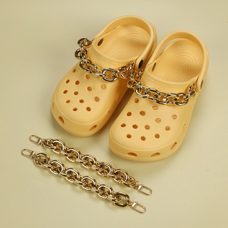 กระดุม สีทอง สําหรับตกแต่งรองเท้า Crocs Jibbitz DIY