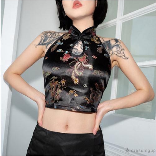 d-women-sexy-halter-v-neck-summer-dragon-embroidery-chinese-style-backless-croptop