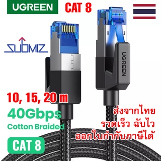 ภาพหน้าปกสินค้าUGREEN Ethernet Cable CAT8 10/15/20 เมตร Meters 40Gbps 2000MHz CAT 8 Networking Nylon Braided Lan Cord RJ45 RJ-45 สายแลน ที่เกี่ยวข้อง