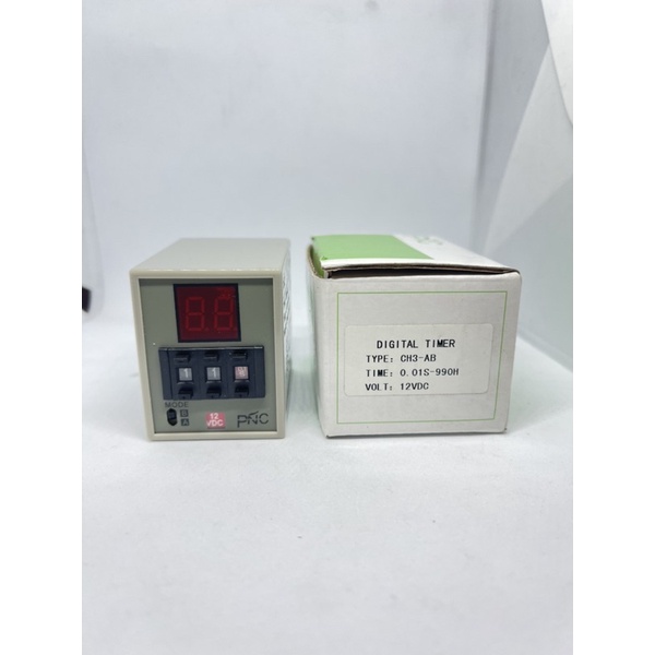 CH3 CH3-AB 10A 220V Timer Delay Relay 0.01s-990h12v 24v | Shopee Thailand