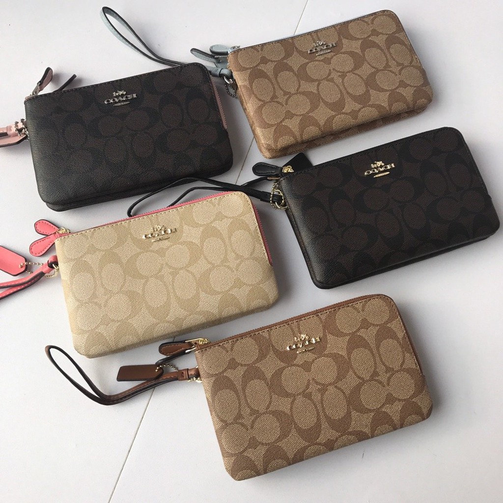 โค้ช-coach-coach-กระเป๋าใส่เหรียญเล็กซิปคู่-f87591-pvc-กับหนัง-สามารถใส่แอปเปิล-x-ได้หกสี