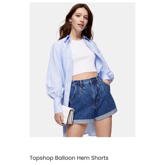 topshop-balloon-hem-shorts-กางเกงยีนส์ขาสั้นแท้-ราคารวมค่าจัดส่งค่ะ