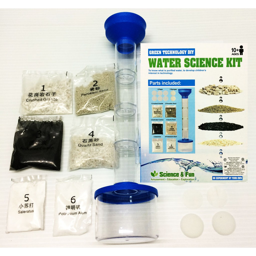 ชุดทดลองกรองน้ำ-หลอดกรองน้ำ-ของเล่นวิทยาศาสตร์-water-science-kit