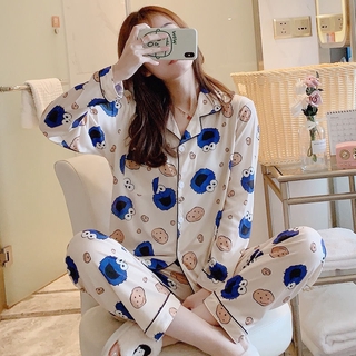 ภาพหน้าปกสินค้าWomen Pyjamas Long Sleeve Cute Christmas Mickey Printing Sleepwear ที่เกี่ยวข้อง