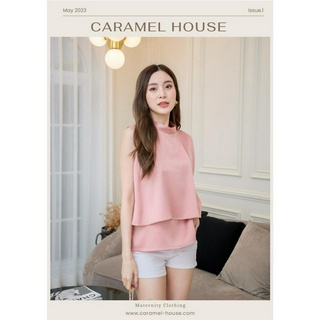 เสื้อให้นม 💗ลด 60฿ ใส่โค้ด WHQQFJ💗 Caramel House ชุดให้นม รุ่น Bright