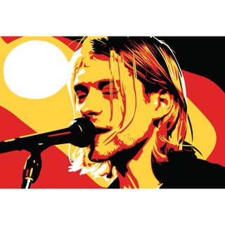 โปสเตอร์ Nirvana เนอร์วานา Kurt Cobain เคิร์ท โคเบน โปสเตอร์  ตกแต่งผนัง Music Poster โปสเตอร์วินเทจ โปสเตอร์วงดนตรี