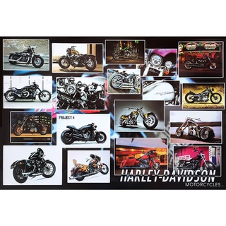 โปสเตอร์ รถมอเตอร์ไซค์ ชอปเปอร์ Harley Davidson POSTER 24”X35” Inch American Motorcycle 18 Models