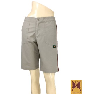 กางเกง 3 ส่วน แถบข้าง กากี BIRABIRA PS006 กางเกงแฟชั่น ผู้หญิง ไซส์ใหญ่ | Three Quarter Shorts - Strip
