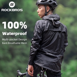 Rockbros เสื้อแจ็กเก็ต มีฮู้ด สะท้อนแสง กันน้ํา ระบายอากาศ เหมาะกับการขี่จักรยาน เล่นกีฬากลางแจ้ง สําหรับผู้ชาย