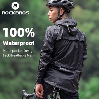 Rockbros เสื้อแจ็กเก็ต มีฮู้ด สะท้อนแสง กันน้ํา ระบายอากาศ เหมาะกับการขี่จักรยาน เล่นกีฬากลางแจ้ง สําหรับผู้ชาย