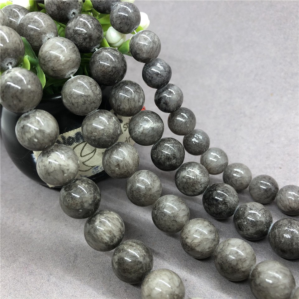 ภาพหน้าปกสินค้าYellow Jade Jasper Grey Beads เหลืองหยกลูกปัดสีเทา 6-12mm มิลลิเมตรรอบธรรมชาติหลวมหิน Diy สำหรับเครื่องประดับสร้อยข้อมือ จากร้าน xunyue.th บน Shopee
