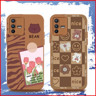 เคส VIVO Y12S Y12 Y20 Y91C Y21 2021 Y30 Y21S Y20S Y12i Y15S Y91 Y30i Y93 Y95 Y15 Y17 Y53 Y50 Y53S Y51 Y51A Y15A Y10 Y76S Y76 Y33S Y1S Y11 Y31 Y20i Y91i Y90 Y51S Y12A เคสมือถือคู่รักยอดนิยม ลายดวงตานางฟ้า หัวใจ หมี ช็อกโกแลต แฟชั่น เคสวีโว่