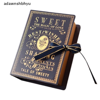 [adawnshbhyu] กล่องลูกอม รูปหนังสือ พร้อมริบบิ้น สไตล์สร้างสรรค์ สําหรับปาร์ตี้วาเลนไทน์