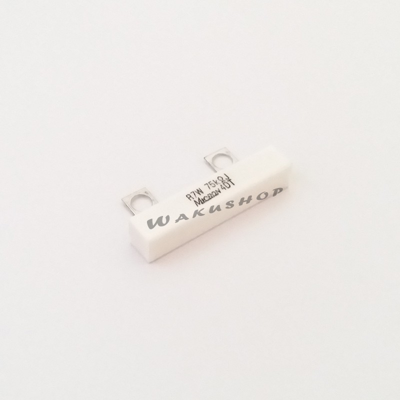 Resistor 75K 7W Ceramic ตัวต้านทานกระเบื้องแบบยึดสกรูระยะห่างระหว่างขา ...