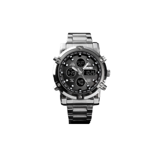 พร้อมส่ง SKMEI 1389 แท้ 100% นาฬิกาข้อมือผู้ชาย สายสแตนเลส 2 ระบบ มีเก็บเงินปลายทาง