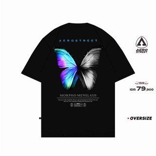 Aerostreet เสื้อยืด โอเวอร์ไซซ์ ลาย Morpho Overwatch สีดํา FADAAS-5XL