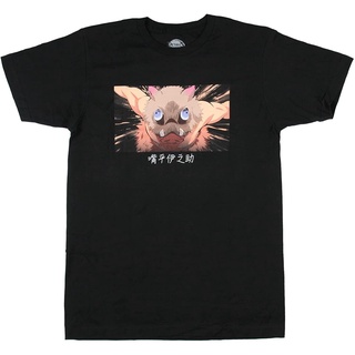 เสื้อยืด พิมพ์ลายกราฟิก Demon Slayer Inosuke Boar Mask Japnese Kanji สําหรับผู้ชาย