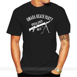 [S-5XL] ใหม่ เสื้อยืดผ้าฝ้าย พิมพ์ลาย OMAHA BEACH PARTY WW2 CULT Germany แฟชั่นฤดูร้อน MG42