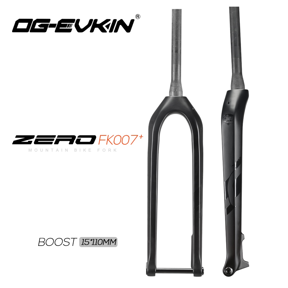 OGEVKIN Carbon Mountain Bicycle Fork 29er Thru Axle 15x110mm MTB Forks Boost Carbon Fork 28.6mm
