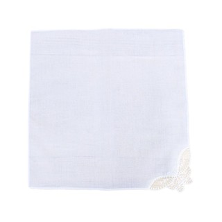 ภาพหน้าปกสินค้าผ้าขนหนูผ้าเช็ดหน้าผ้าโครเชต์ลูกไม้ผีเสื้อสีขาวขนาด 28x28 ซม . สําหรับผู้หญิง ที่เกี่ยวข้อง