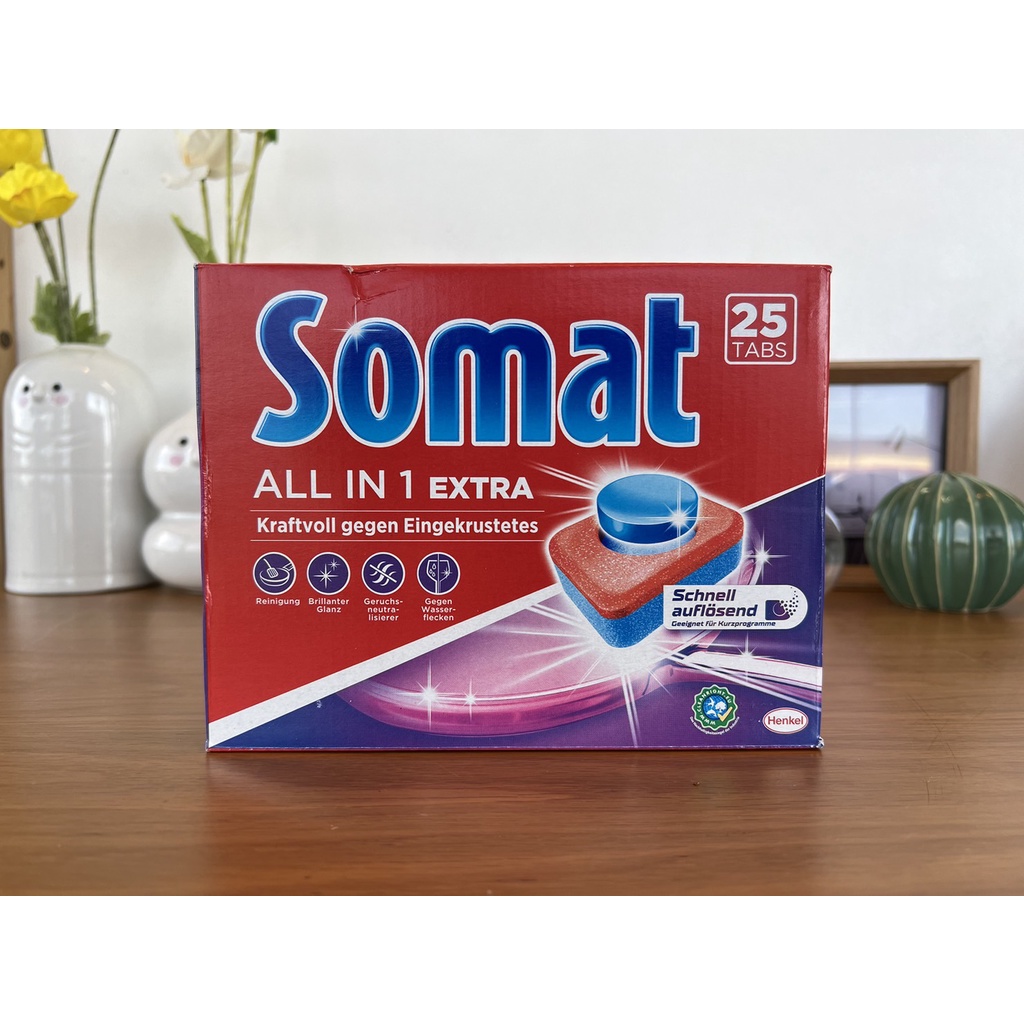 somat-ก้อนทำความสะอาดจาน-450-กรัม-3681-25-ก้อน-โซแมท-tab-all-in-1-ผลิตภัณฑ์ทำความสะอาดจานชนิดก้อน-สำหรับเครื่องล้างจาน