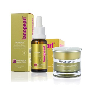 Lanopearl Applestem Q10 Rejuvenating  50 ml. คู่ Lanopearl Totara™ Anti-Acne Serum  25mL.