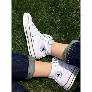 รองเท้าผ้าใบหุ้มข้อ Converse Chuck Taylor All Star Hi –White (Classic) มีพร้อมส่ง สินค้าตรงปก100%มีประกันสินค้าให้ทุกคู่