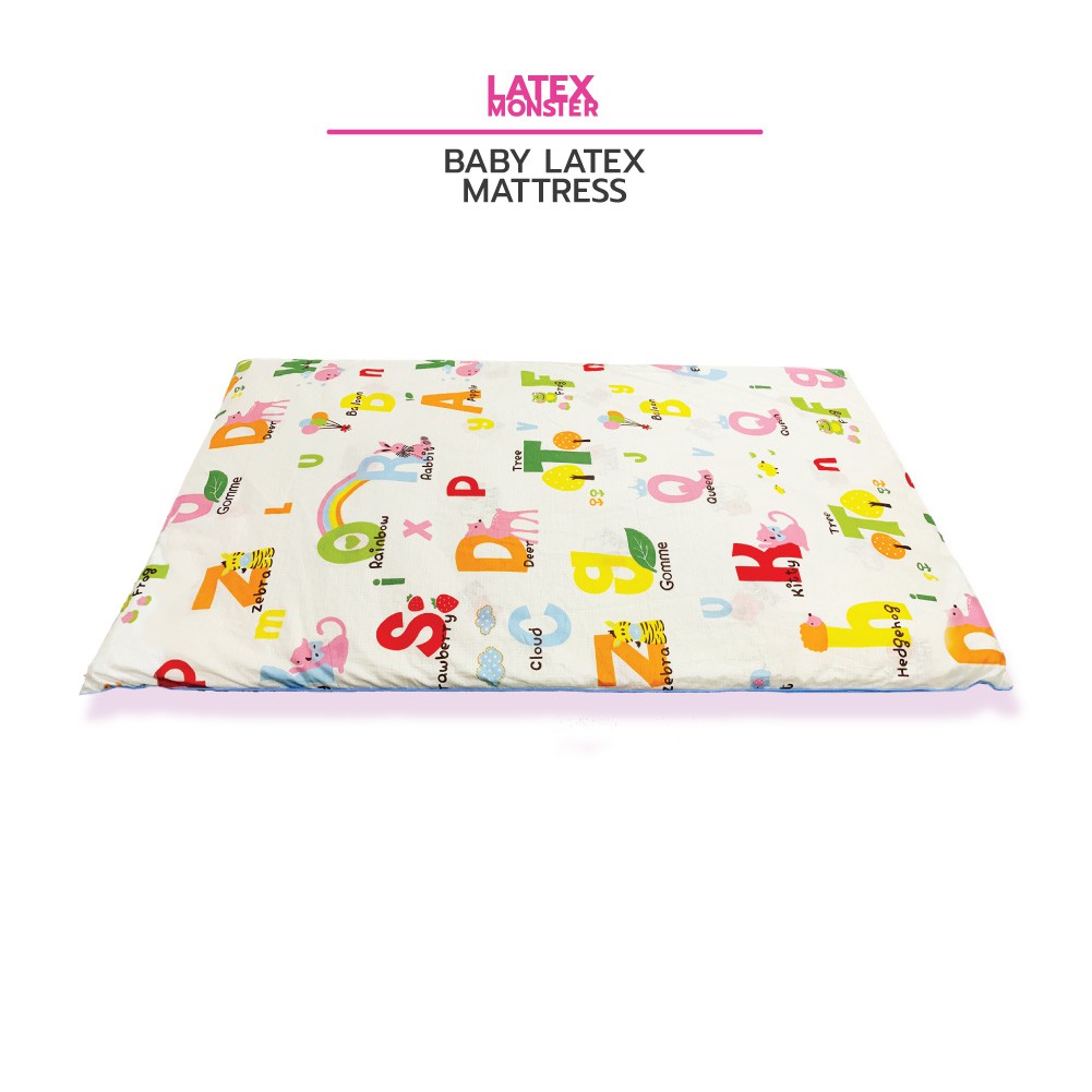 ภาพสินค้าที่นอนเด็ก ที่นอนเด็กยางพารา แท้- เบาะนอนเด็กยางพาราแท้ มี 2 ขนาด 2 ความหนา (Baby Latex Mattress) จากร้าน latexmonster บน Shopee ภาพที่ 6