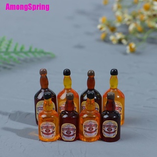 (Amongspring) โมเดลขวดไวน์จิ๋ว 1:12 สําหรับบ้านตุ๊กตา 10 ชิ้น