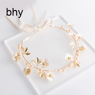 Zsdz Women Flower Headband Bride Flower Crown Garland Headdress Flower Hairband