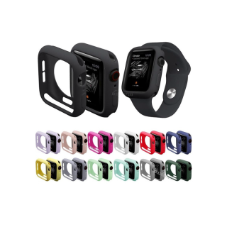 เคสซิลิโคนนิ่ม เนื้อแมตต์ หลากสี สําหรับ Apple Watch 44 มม. 40 มม. 42 มม. 38 มม. Series SE 6 5 4 3 2 1