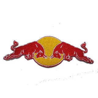 RED BULL กระทิงแดง ป้ายติดเสื้อแจ็คเก็ต อาร์ม ป้าย ตัวรีดติดเสื้อ อาร์มรีด อาร์มปัก Badge Patches