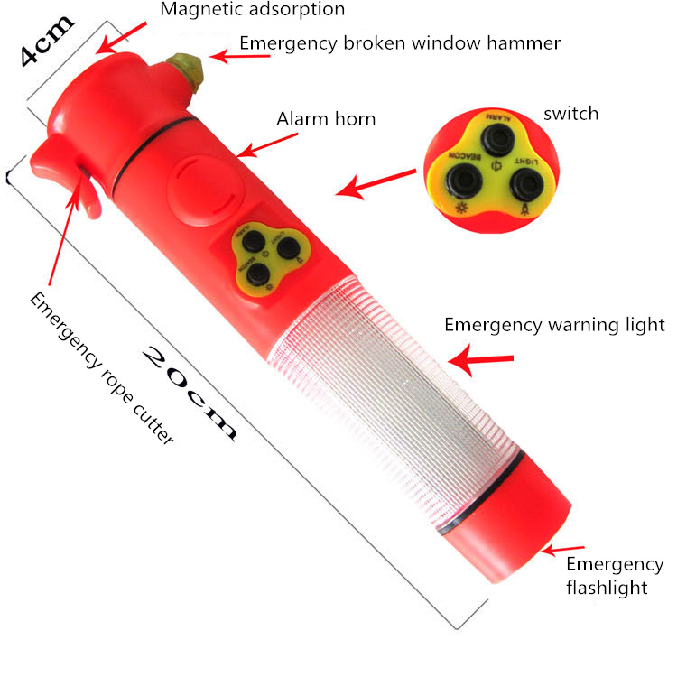 6-in-1-ค้อนฉุกเฉิน-อเนกประสงค์-รถยนต์-ไฟฉาย-led-หน้าต่าง-เบรกเกอร์-ไฟแฟลช-เข็มขัดนิรภัย-เชือกตัด-ไฟฉาย-สีแดง-บีคอน-led-แฟลช-เครื่องมือช่วยเหลือ