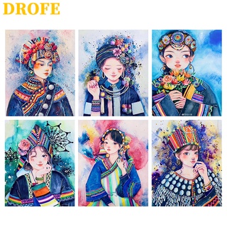 Drofe 【40X50 ซม.】~ คู่มือการใช้งานรูปภาพสีน้ําศิลปะแขวน