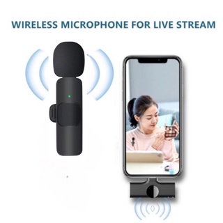 ไมค์ลอยหัวฟองน้ำ สำหรับมือถือ Wireless Microphone รุ่น K8 ไมค์ไร้สาย ไมค์หนีบติดเสื้อ ไมค์สำหรับ ios และ android