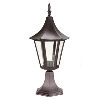 Pole light POST MOUNTED LAMP L&amp;E 36-01682 CLASSIC BROWN External lamp Light bulb ไฟหัวเสา ไฟหัวเสา L&amp;E 36-01682 พลาสติก/