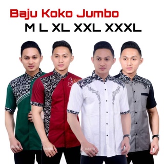 ภาพขนาดย่อของสินค้าเสื้อเชิ้ตแขนสั้น Koko Jumbo XXL XXXL สําหรับผู้ชาย และผู้ใหญ่ 2023