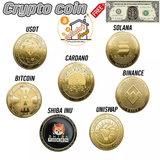 ฟรี ขาตั้ง เหรียญคริปโต Bitcoin BTC ETH Ethereum ada cardano xrp USDT Binance Bitkub shiba Cryptocurrency