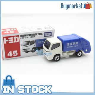 [ต้นฉบับ] Takara Tomica Tomy #45 Toyota Dyna Refuse Scale Scale 1/63 Diecast Toy Car Japan