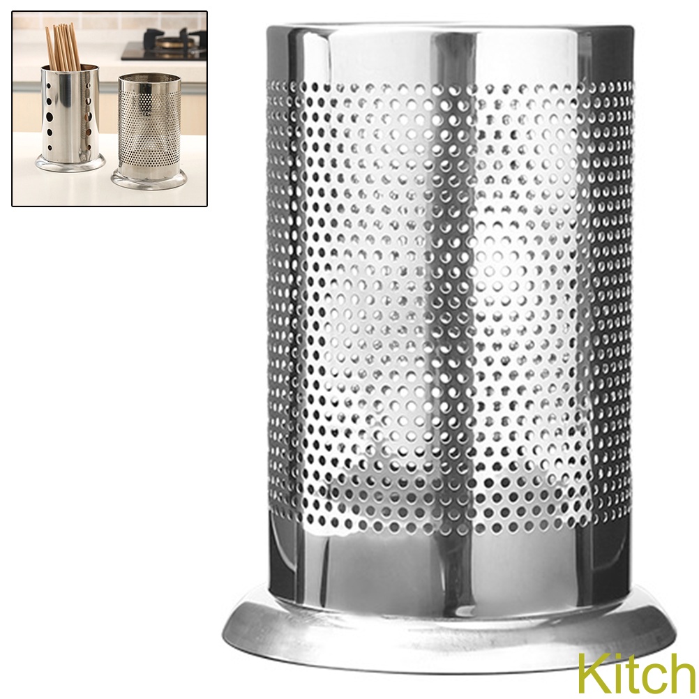 [Kitch]Stainless Steel Kitchen Utensil Round Hole Cooking Tools Holder