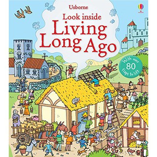 หนังสือความรู้ทั่วไปภาษษอังกฤษ Look inside Living Long Ago (Board book)