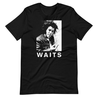T-shirt  เสื้อยืด พิมพ์ลายกราฟฟิค Tom Waits Unseix สีดําS-5XL