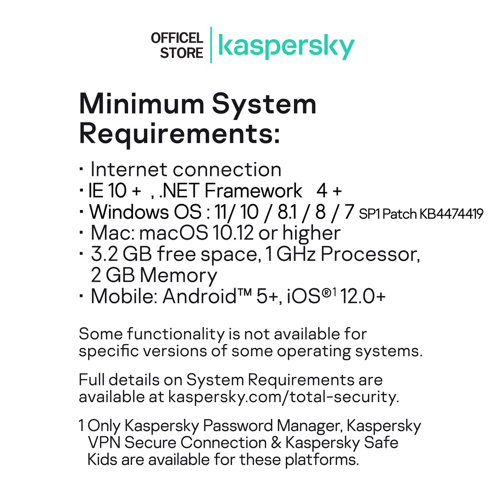 ภาพหน้าปกสินค้าKaspersky Total Security Rnewal 1 Year 1 Device โปรแกรมป้องกันไวรัส 2 กล่อง จากร้าน icomplus บน Shopee
